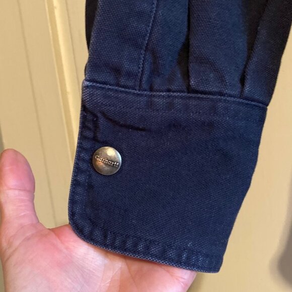 Women's Flannel Lined Carhartt Shirt Jacket, Size Medium, W8008MDT - Picture 7 of 14